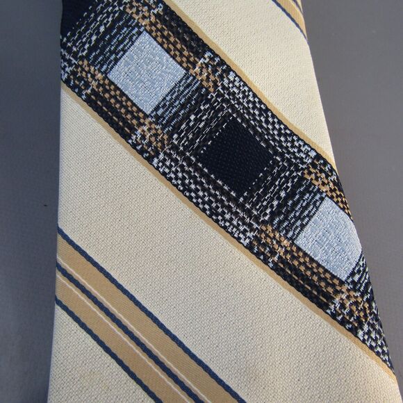 Vintage Emilio Ferrara Tie 1970's era Disco Necktie Woven in Italy Geometric - Picture 3 of 5